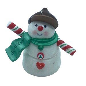Hallmark 2007 Grandson Snowman Keepsake‎ Ornament 1.75" FLAW